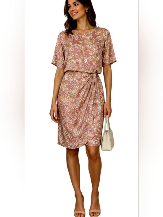 S.L.B. Dresses & Skirts - Vintage S.L.B. Sunny Leigh 100% Silk Floral Top Skirt 2 Piece Set S